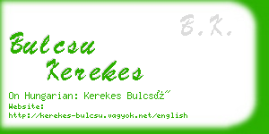 bulcsu kerekes business card